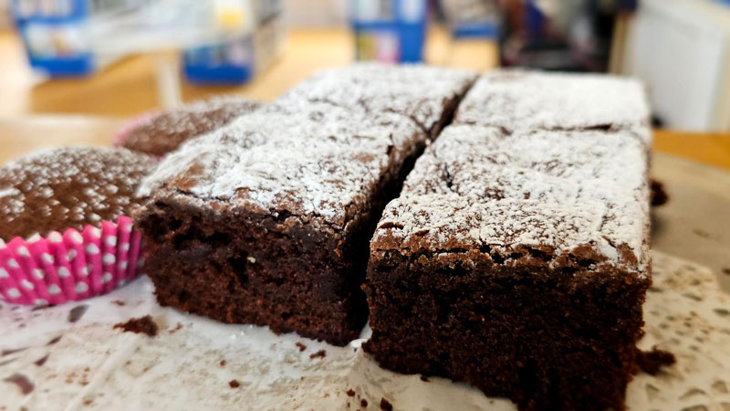 Cakes at the Ipplepen Cafe at the Community Hub