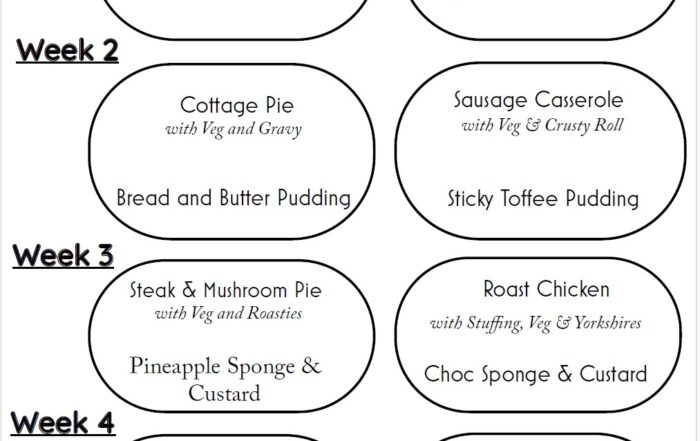 September October Ipplepen Cafe Menu